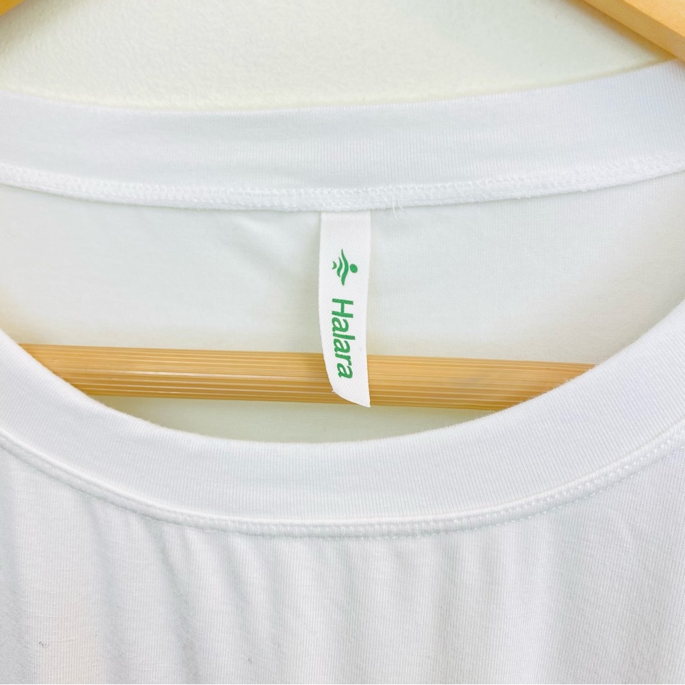 Halara Round Neck Short Batwing Sleeve Work T-Shirt Size XL - Picture 5 of 7